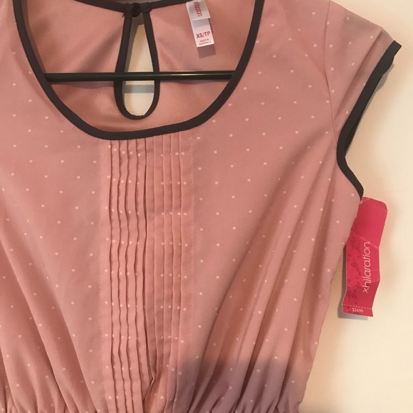 Light pink dress with with polka dots/grey trim - Picture 3 of 3